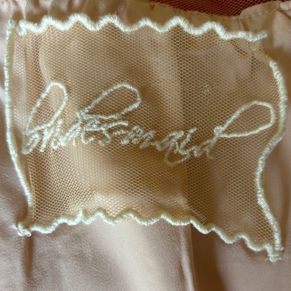 Robed with Love Hildy Pink Satin Bridesmaid Robe Floral Embroidered Details M - Picture 8 of 15